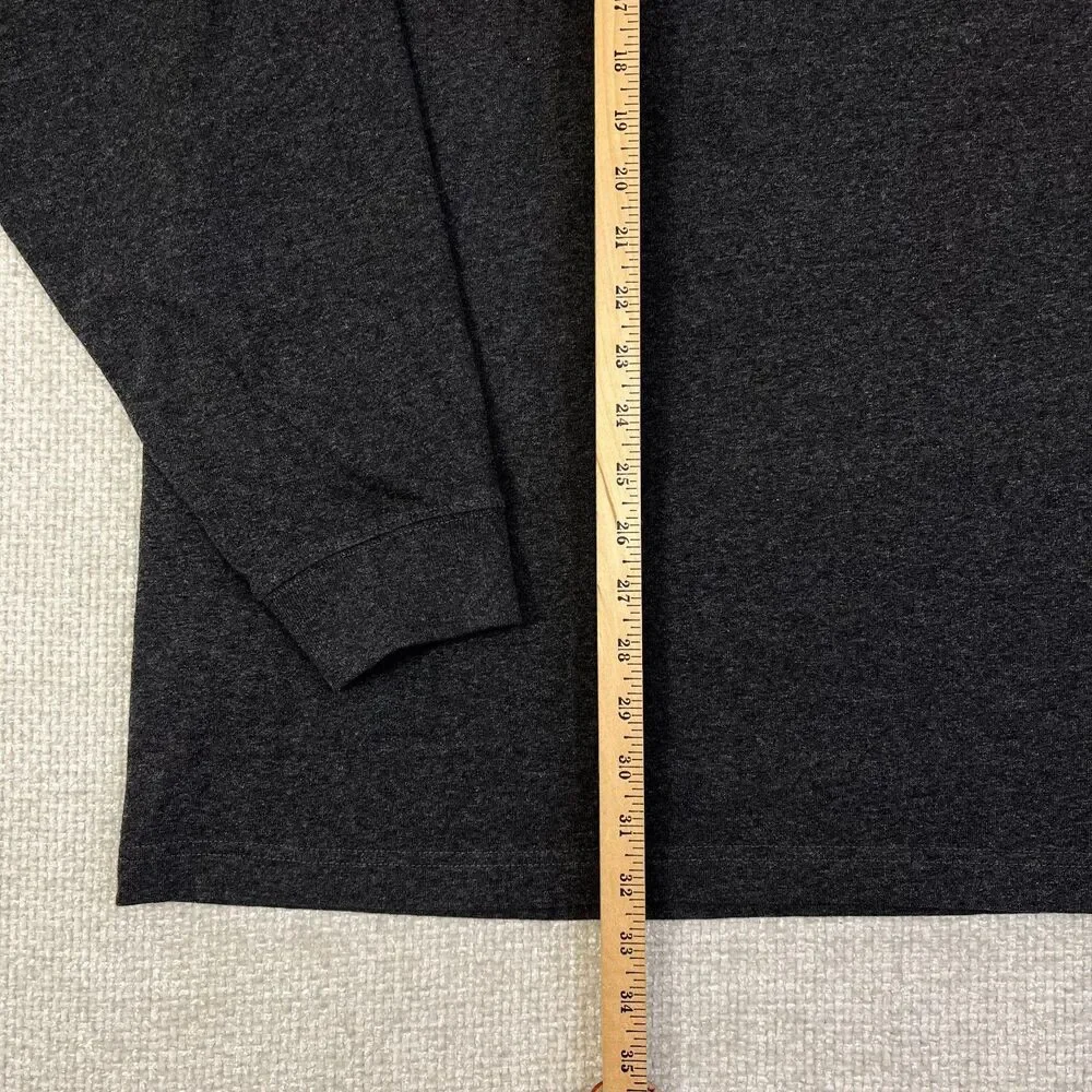 Carhartt Pocket T-Shirt Long Sleeve Mens 3XL Black Logo Loose Fit Crew Neck K126